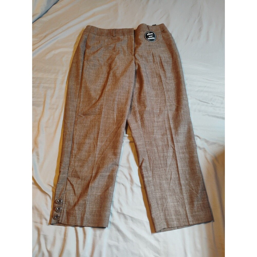 Counterparts Womens Casual Size 8 Brown Straight Leg Stret Slimming Sensations